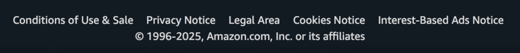 copyright example, amazon
