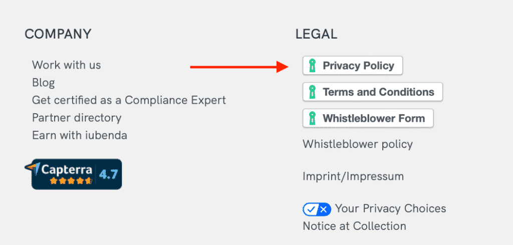 Privacy Policy URL