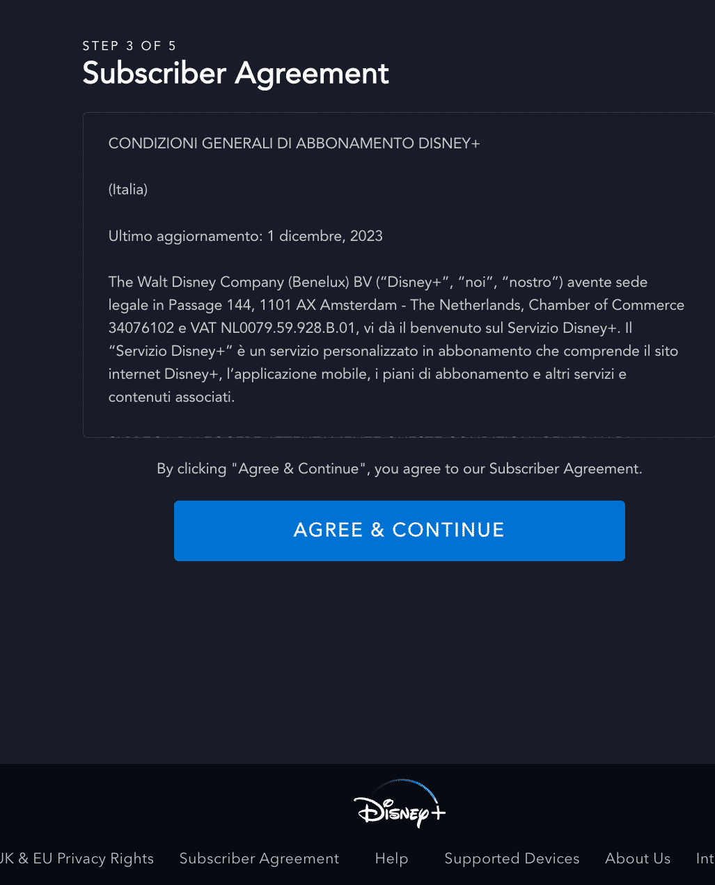 accept terms and conditions